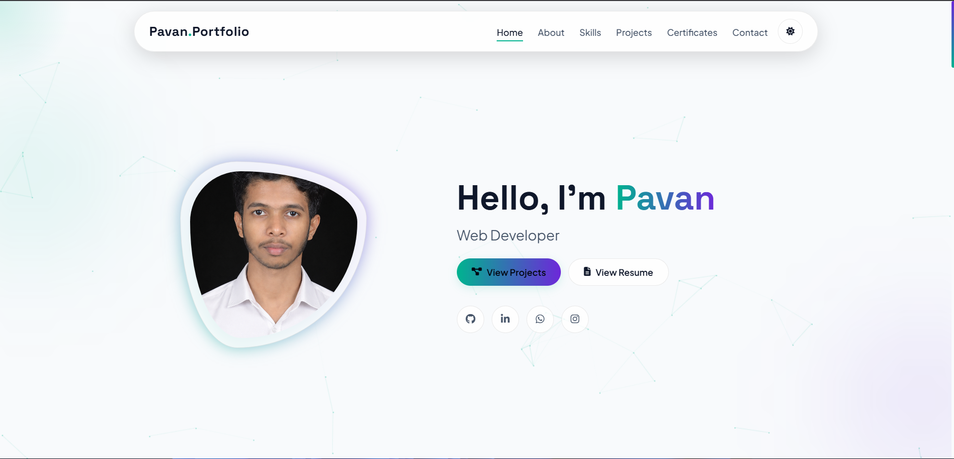 Portfolio website project thumbnail