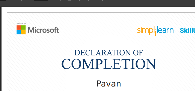 Power BI Certificate
