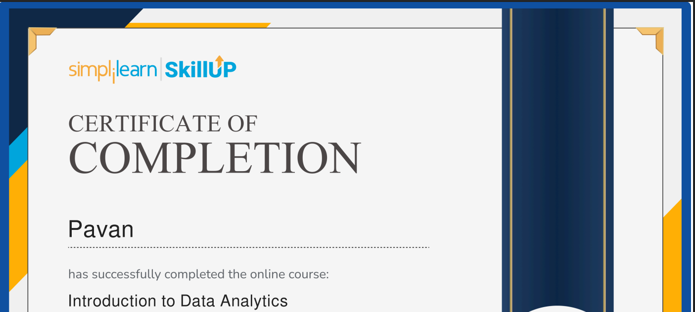 Data Analytics Certificate